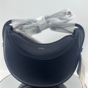 Polene Numero Dix Textured Black Handbag